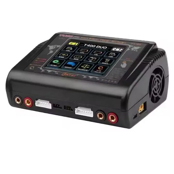 HTRC T400 Pro Battery Charger 400W AC 200W 12A*2 Discharger RC Uav Charger for LiHV LiFe Lilon NiCd NiMh Pb Battery
